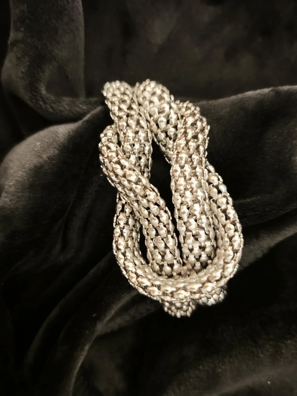 Silver Braided Chain Multi-Strand Bracelet - Women Jewelry - Picture 3 of 3